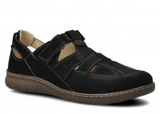 Shoe NAGABA 332 black samuel leather