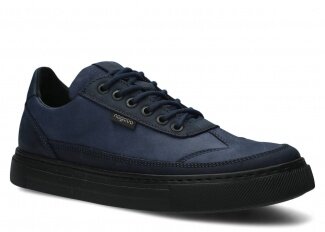 Men's shoe NAGABA 464 navy blue samuel leather