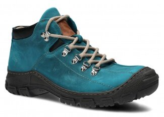 Men's trekking ankle boot NAGABA 456 turquoise crazy leather