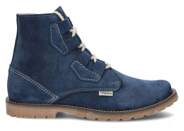 Men's ankle boot NAGABA 488 TLBE navy blue velours leather