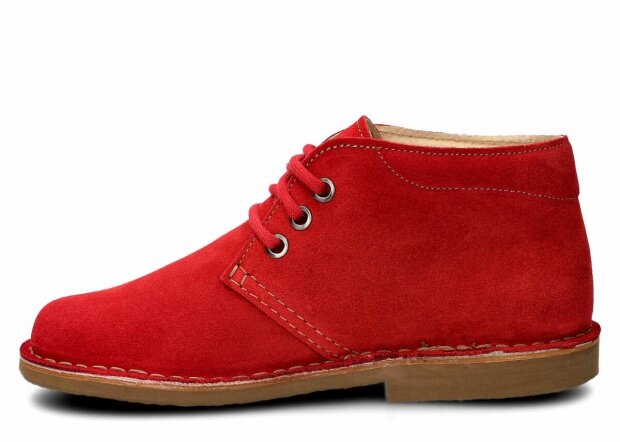 Ankle boot NAGABA 074 red velours leather