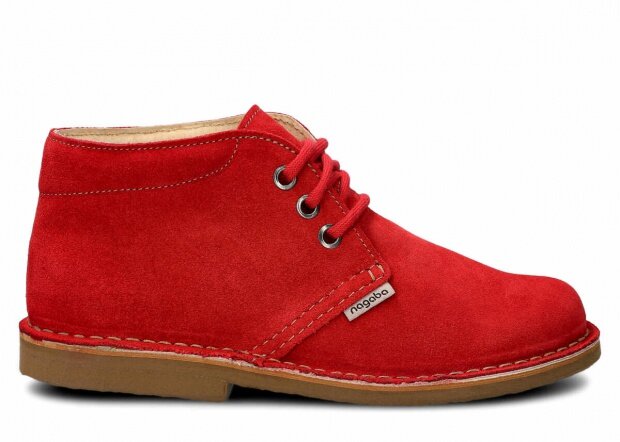 Ankle boot NAGABA 074 red velours leather