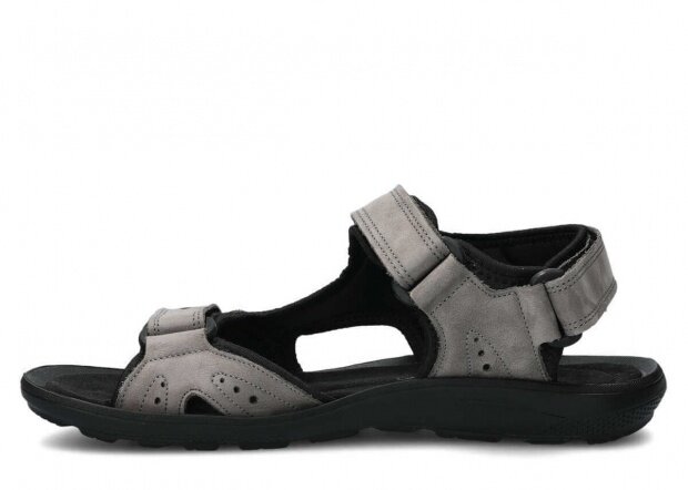 Men's sandal NAGABA 265 grey samuel leather