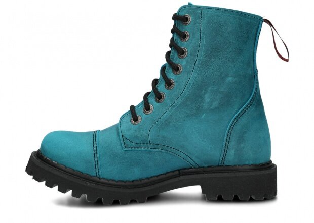 Combat booty SHARK NAGABA 8H turquoise crazy leather