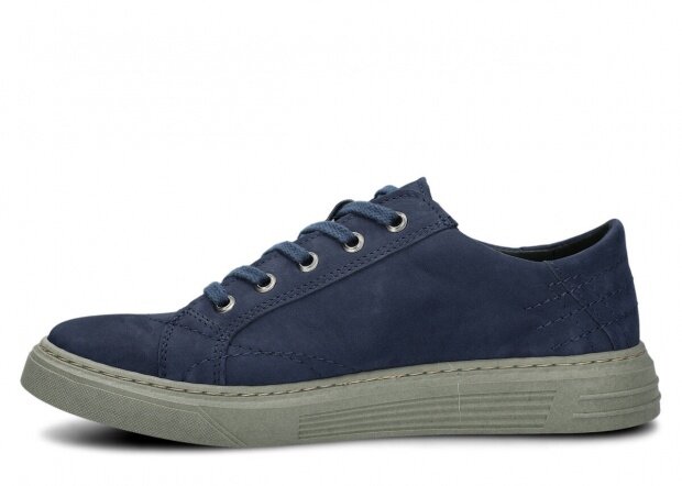 Men's shoe NAGABA 412 navy blue samuel leather