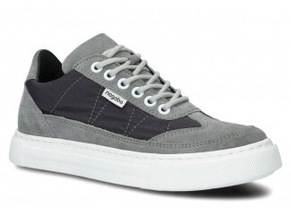 Shoe NAGABA 606 grey velours leather