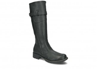 Women's high knee boot NAGABA 200 black rustic leather