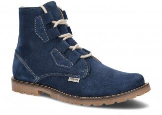 Men's ankle boot NAGABA 488 TLBE navy blue velours leather
