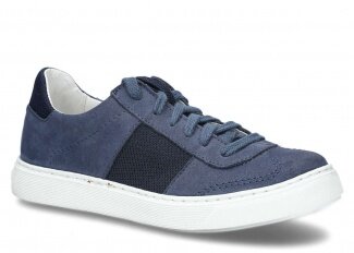 Shoe NAGABA 065 navy blue samuel leather