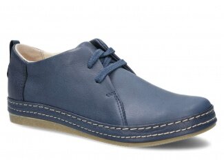 Shoe NAGABA 382 navy blue rustic leather