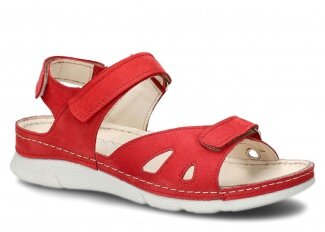 Women's sandal NAGABA 102 red samuel leather