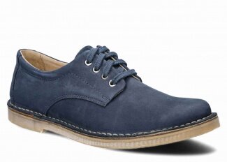 Men's shoe NAGABA 093 navy blue samuel leather