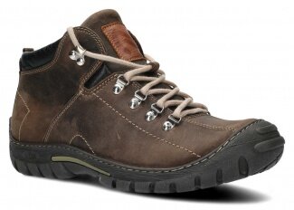 Men's trekking ankle boot NAGABA 456 olive crazy leather