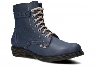 Women's ankle boot NAGABA 335 navy blue rustic leather