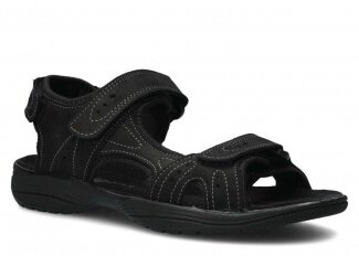 Men's sandal NAGABA 265 black crazy leather-