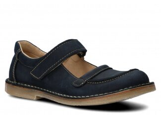 Women's shoe NAGABA 131 TOBE navy blue crazy leather