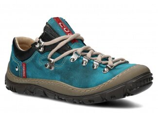 Trekking shoe NAGABA 054 turquoise crazy leather