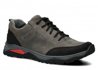 Men's trekking shoe NAGABA 408 grey crazy leather