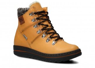 Women's ankle boot NAGABA 329 yellow blue leather