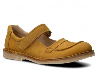 Women's shoe NAGABA 131 TOBE yellow crazy leather