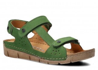 Women's sandal NAGABA 306 green campari leather
