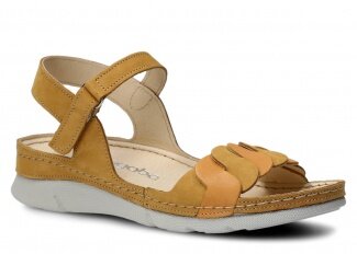 Women's sandal NAGABA 101 yellow samuel leather