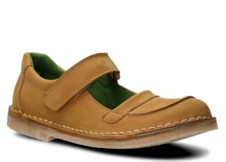Women's shoe NAGABA 131 yellow nubuk vegan 
