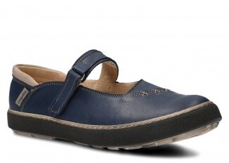 Women's shoe NAGABA 207 navy blue rustic leather