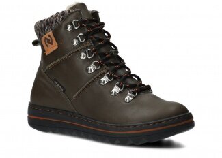 Women's ankle boot NAGABA 329 khaki sovage leather