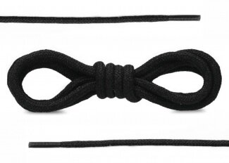 SHOELACES 120CM BLACK COTTON ROUND