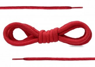 SHOELACES 70CM RED COTTON ROUND