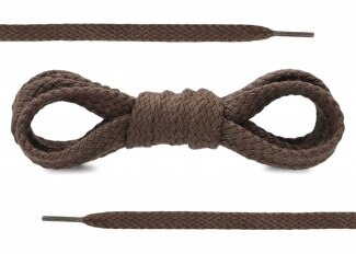 SHOELACES 130CM OLIVE COTTON FLAT