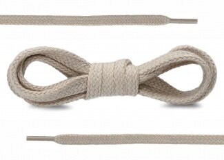 SHOELACES 100CM BEIGE COTTON FLAT