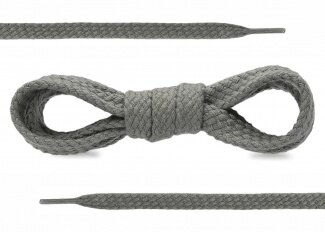 SHOELACES 70CM GREY COTTON FLAT 