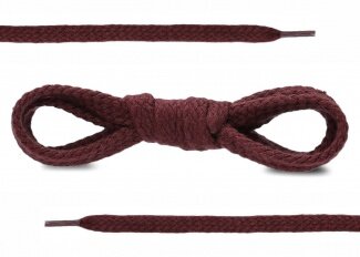 SHOELACES 70CM BURGUNDY COTTON FLAT