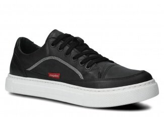 Men's shoe NAGABA 462 black rustic leather