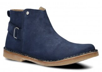 Women's ankle boot NAGABA 086 navy blue samuel leather