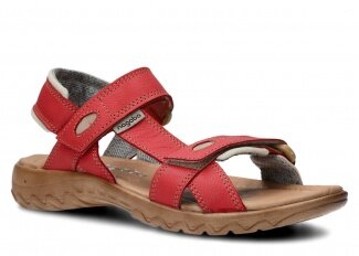 Women's sandal NAGABA 168 red rustic leather