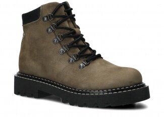 Women's ankle boot EVENEMENT EV281 khaki samuel leather