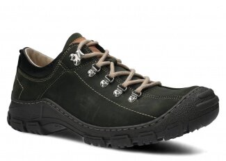 Men's trekking shoe NAGABA 455 HOCZ khaki crazy leather