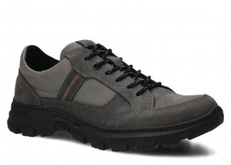 Men's shoe NAGABA 465 grey crazy leather