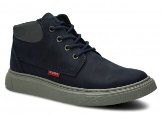 Women's ankle boot NAGABA 615 navy blue crazy leather