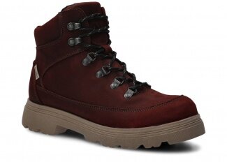 Trekking ankle boot NAGABA 287 burgundy crazy leather