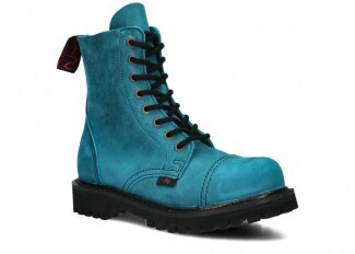 Combat booty NAGABA 8H turquoise crazy leather