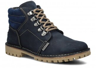 HIKING BOOT NAGABA 112 LUBE NAVY BLUE CRAZY LEATHER + CHECK - 37