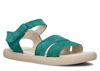 WOMEN SANDALS MODEL 351 AQUAMARINE VELOURS - SIZE 36