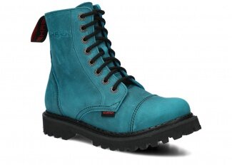 Combat booty SHARK NAGABA 8H turquoise crazy leather