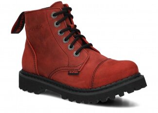 Combat booty SHARK NAGABA 6H red crazy leather