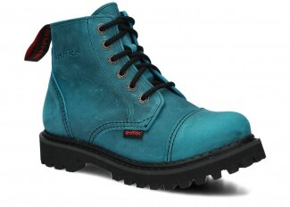 Combat booty SHARK NAGABA 6H turquoise crazy leather