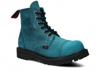 Combat booty NAGABA 6H turquoise crazy leather